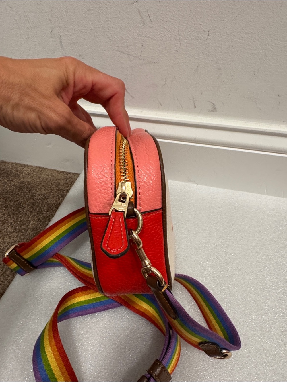 Coach Jamie pride rainbow camera crossbody bag purse - Picture 4 of 10